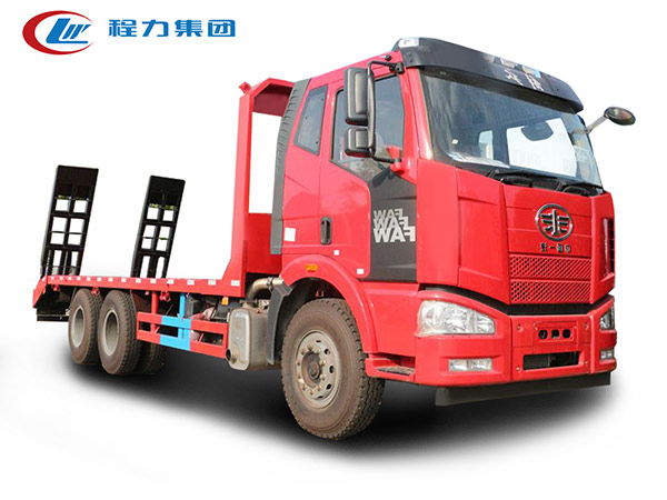 解放J6后雙橋平板運輸車