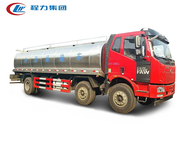 19-22立方解放小三軸J6鮮奶運輸車