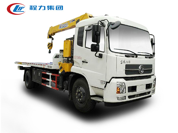 東風天錦平板帶吊清障車