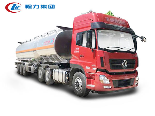 東風(fēng)天龍鋁合金運油半掛車41.6立方鋁合金油罐車